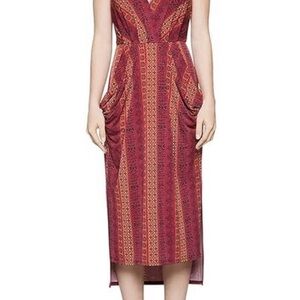 BCBG Generation Folklore Midi Dress with Pockets Size Medium
